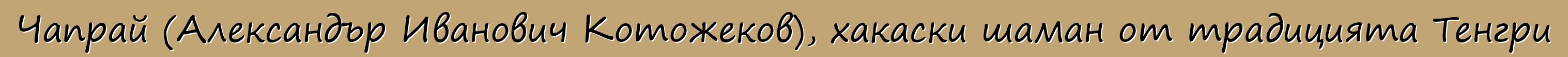 Чапрай (Александър Иванович Котожеков), хакаски шаман от традицията Тенгри