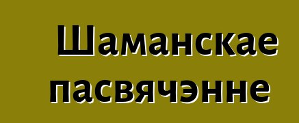 Шаманскае пасвячэнне