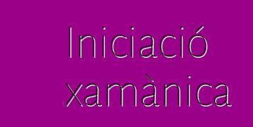 Iniciació xamànica