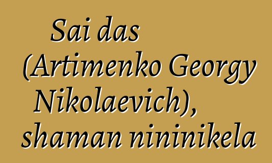 Sai das (Artimenko Georgy Nikolaevich), shaman ɲininikɛla