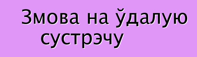 Змова на ўдалую сустрэчу