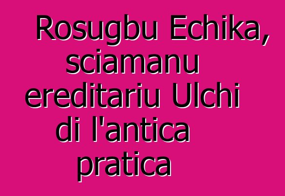 Rosugbu Echika, sciamanu ereditariu Ulchi di l'antica pratica