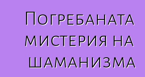 Погребаната мистерия на шаманизма