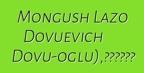 Mongush Lazo Dovuevich (Dovu-oglu)，世袭图瓦萨满