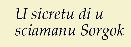 U sicretu di u sciamanu Sorgok