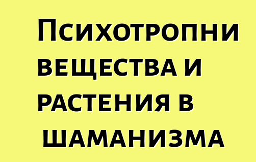 Психотропни вещества и растения в шаманизма