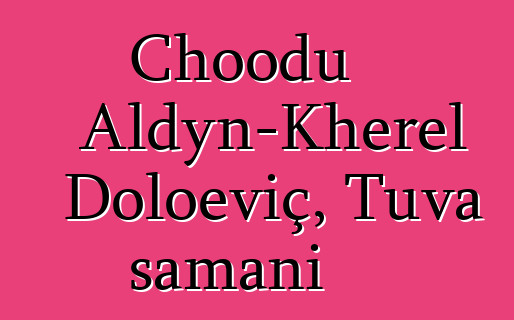 Choodu Aldyn-Kherel Doloeviç, Tuva şamanı