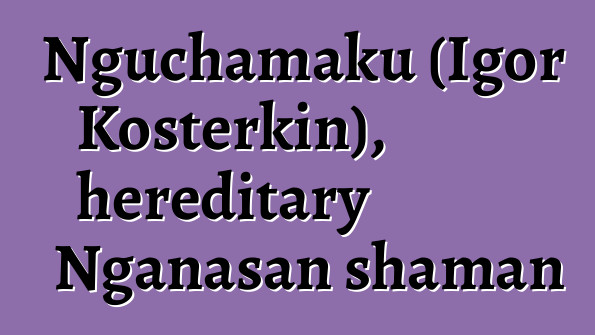 Nguchamaku (Igor Kosterkin), hereditary Nganasan shaman