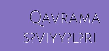 Qavrama səviyyələri