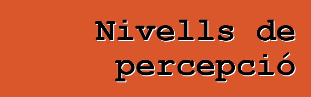 Nivells de percepció