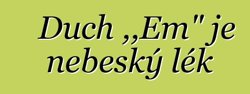 Duch „Em“ je nebeský lék