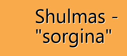 Shulmas - "sorgina"