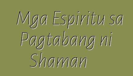 Mga Espiritu sa Pagtabang ni Shaman