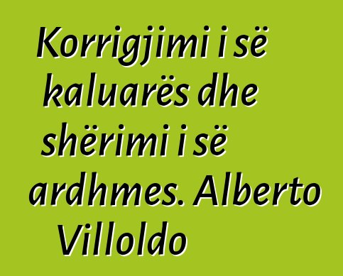 Korrigjimi i së kaluarës dhe shërimi i së ardhmes. Alberto Villoldo