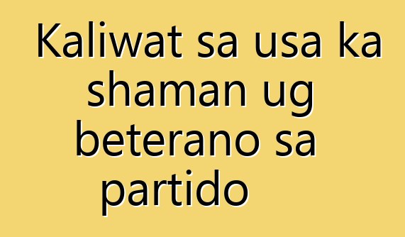 Kaliwat sa usa ka shaman ug beterano sa partido