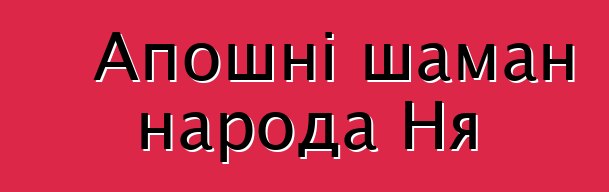 Апошні шаман народа Ня