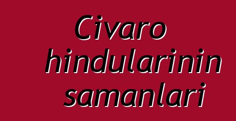 Civaro hindularının şamanları