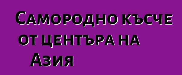 Самородно късче от центъра на Азия