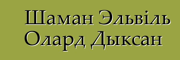 Шаман Эльвіль Олард Дыксан