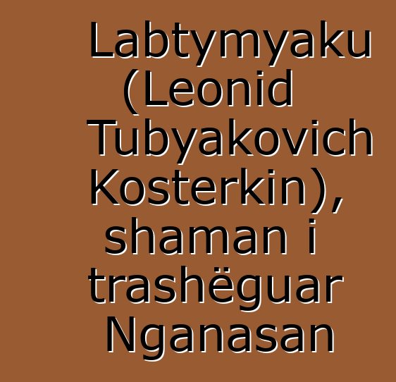 Labtymyaku (Leonid Tubyakovich Kosterkin), shaman i trashëguar Nganasan