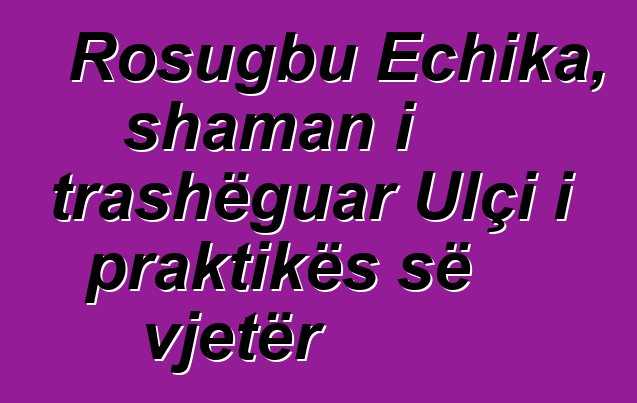 Rosugbu Echika, shaman i trashëguar Ulçi i praktikës së vjetër