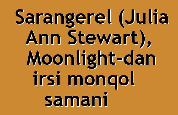 Sarangerel (Julia Ann Stewart), Moonlight-dan irsi monqol şamanı