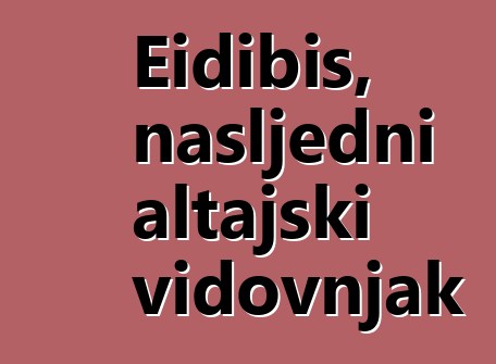 Eidibis, nasljedni altajski vidovnjak