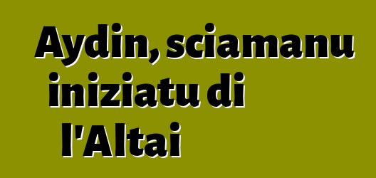 Aydin, sciamanu iniziatu di l'Altai