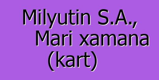 Milyutin S.A., Mari xamana (kart)