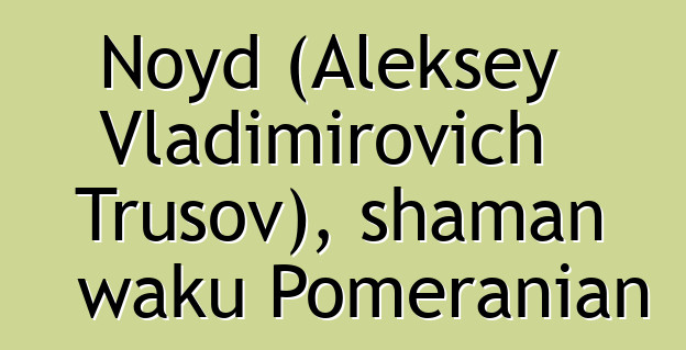 Noyd (Aleksey Vladimirovich Trusov), shaman waku Pomeranian