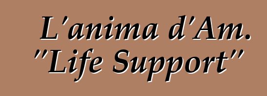 L'anima d'Am. "Life Support"