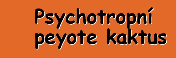 Psychotropní peyote kaktus