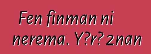 Fɛn finman ni nɛrɛma. Yɔrɔ 2nan