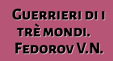 Guerrieri di i trè mondi. Fedorov V.N.