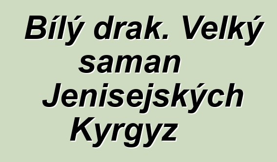 Bílý drak. Velký šaman Jenisejských Kyrgyz