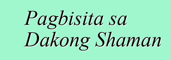 Pagbisita sa Dakong Shaman