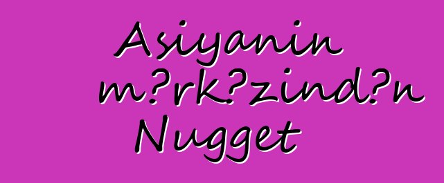 Asiyanın mərkəzindən Nugget