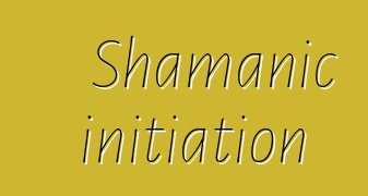 Shamanic initiation