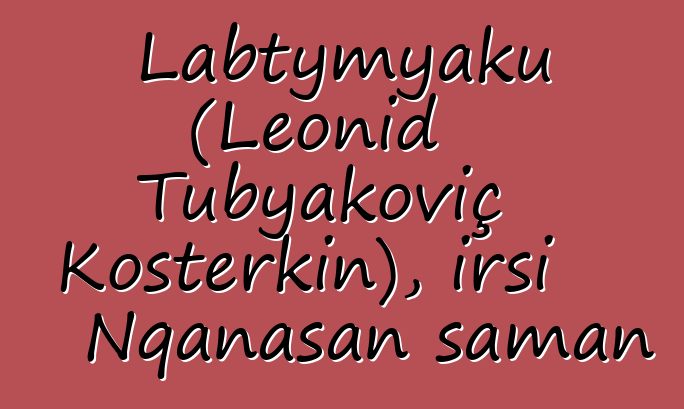 Labtymyaku (Leonid Tubyakoviç Kosterkin), irsi Nqanasan şaman