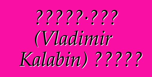 弗拉基米尔·卡拉宾 (Vladimir Kalabin) 的新萨满教