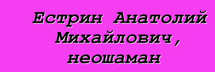 Естрин Анатолий Михайлович, неошаман