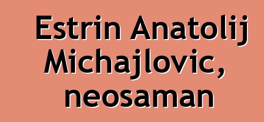 Estrin Anatolij Michajlovič, neošaman