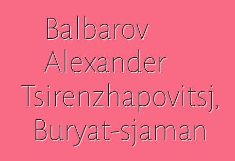 Balbarov Alexander Tsirenzhapovitsj, Buryat-sjaman