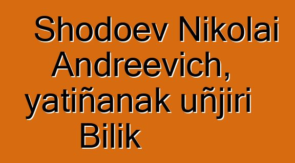 Shodoev Nikolai Andreevich, yatiñanak uñjiri Bilik