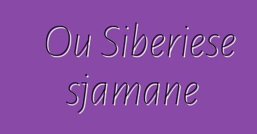 Ou Siberiese sjamane