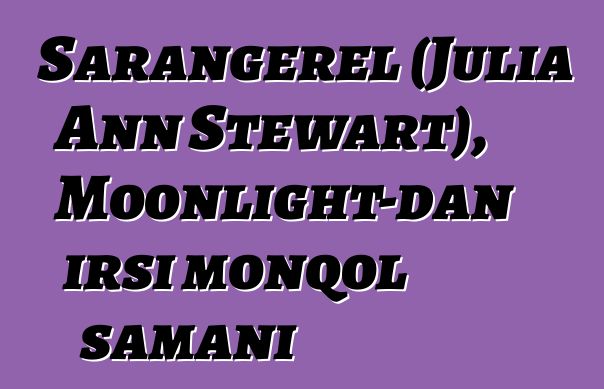 Sarangerel (Julia Ann Stewart), Moonlight-dan irsi monqol şamanı