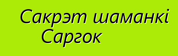 Сакрэт шаманкі Саргок