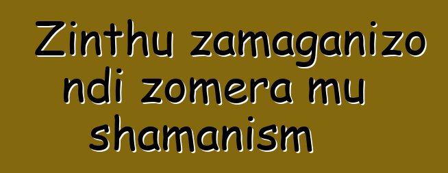 Zinthu zamaganizo ndi zomera mu shamanism