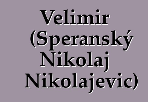 Velimir (Speranský Nikolaj Nikolajevič)