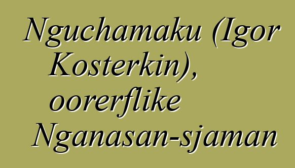 Nguchamaku (Igor Kosterkin), oorerflike Nganasan-sjaman